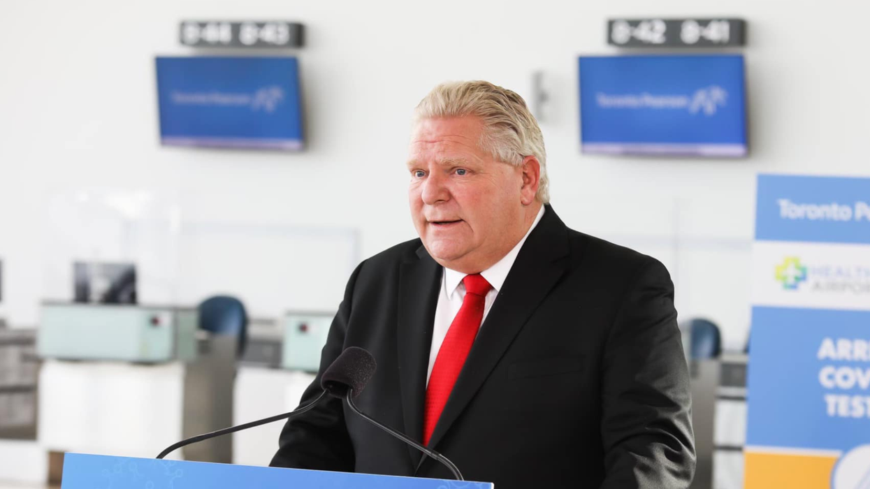 Doug Ford Apparently Can't Get Inside His Own House Due To Anti-Vaxx Protests Outside