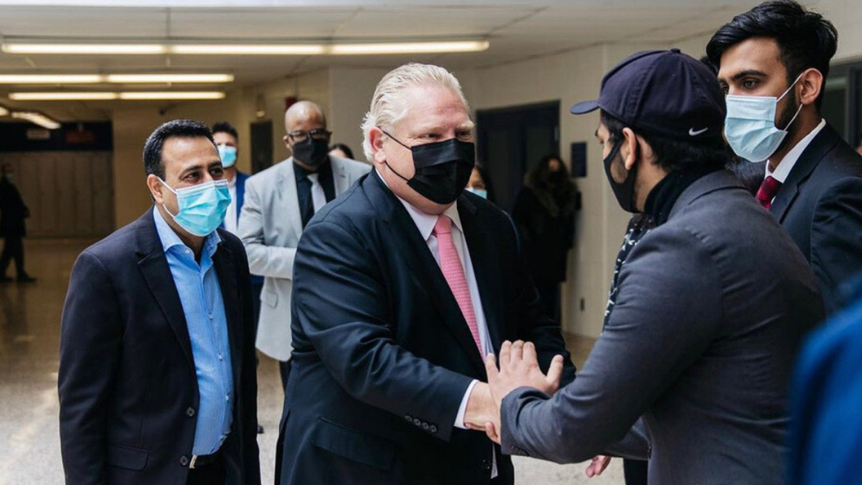 Doug Ford in a mask.
