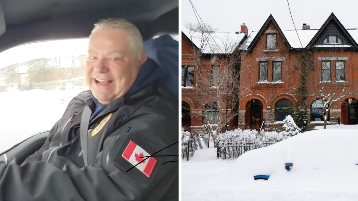 Doug Ford Is Driving Around In His Pickup Truck & Helping People Stranded In The Snow