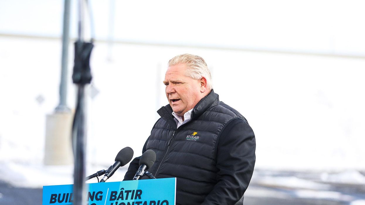 Doug Ford making an announcement.