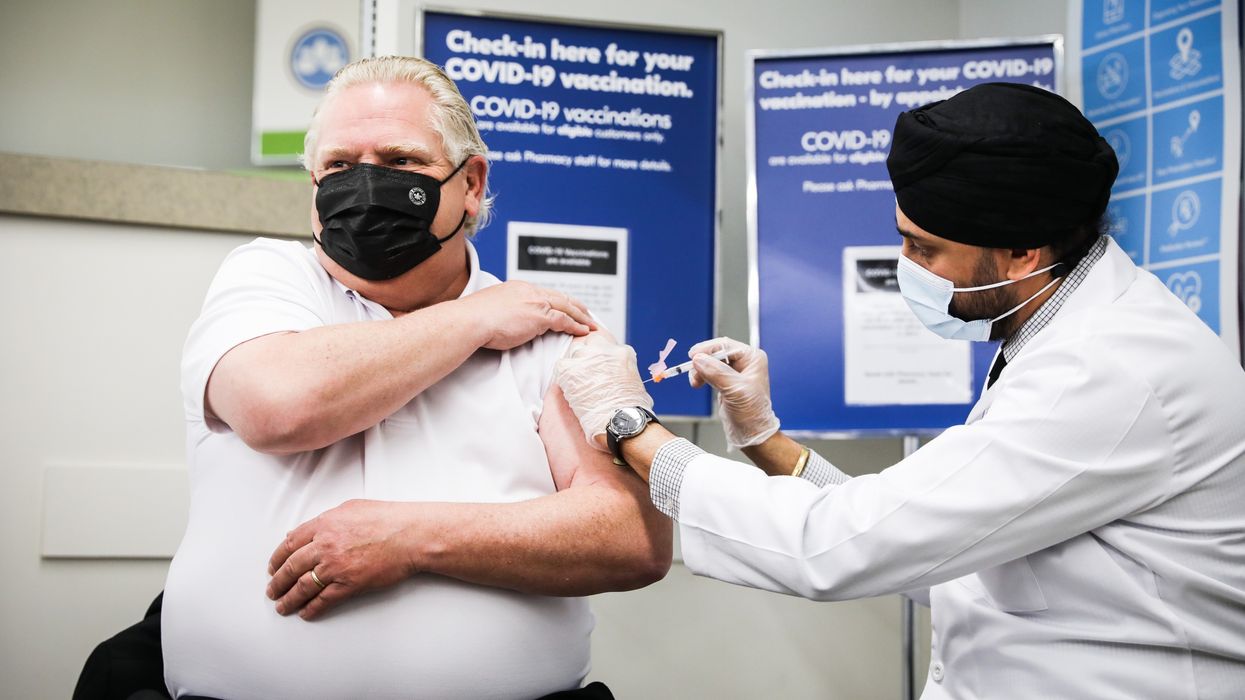 Doug Ford Played Dead After Getting His First Vaccine Dose On Friday (VIDEO)