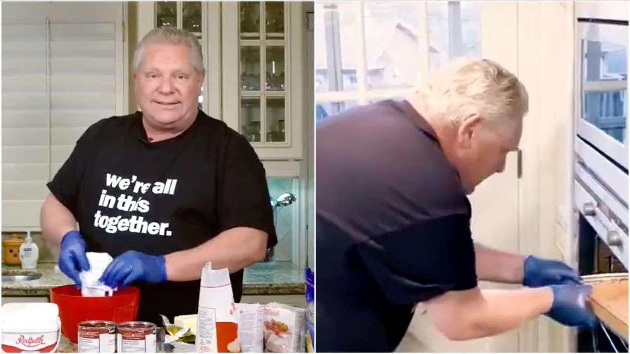 Doug Ford's Cherry Cheesecake Recipe Is Apparently Famous & There's A Video To Make It