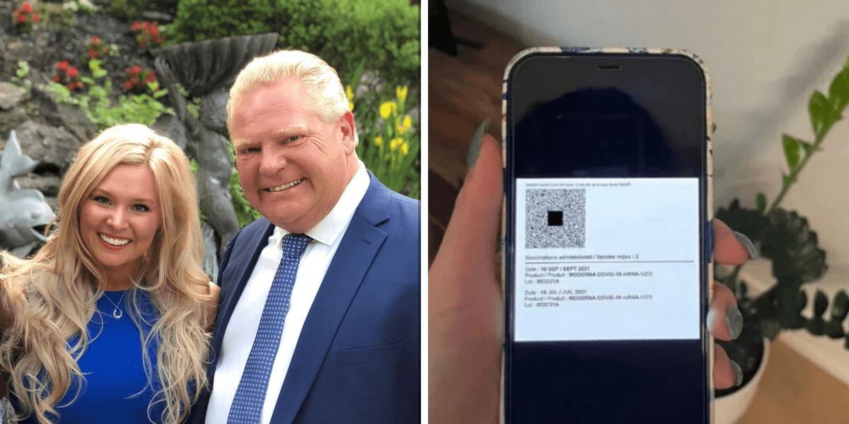 Doug Ford's Daughter Tells Ontarians To 'Ditch' QR Code In Post About ...