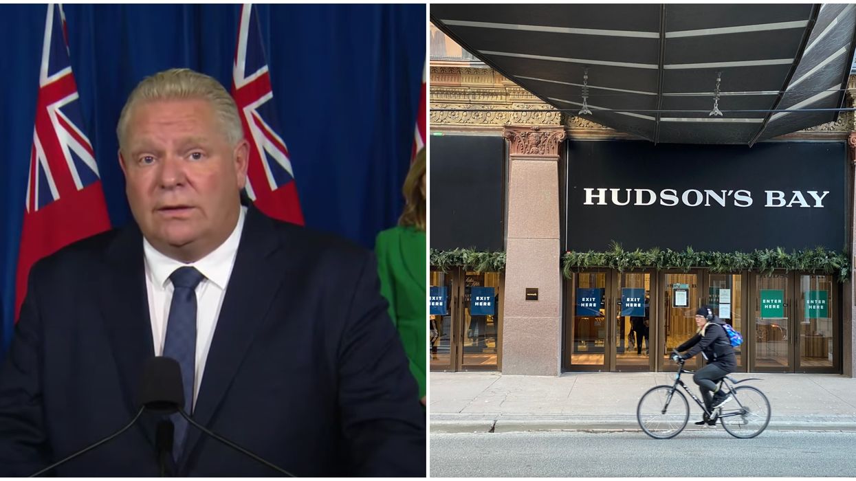 Doug Ford Says It's Unfair That Big Box Stores Can Stay Open During Lockdown & Others Can't