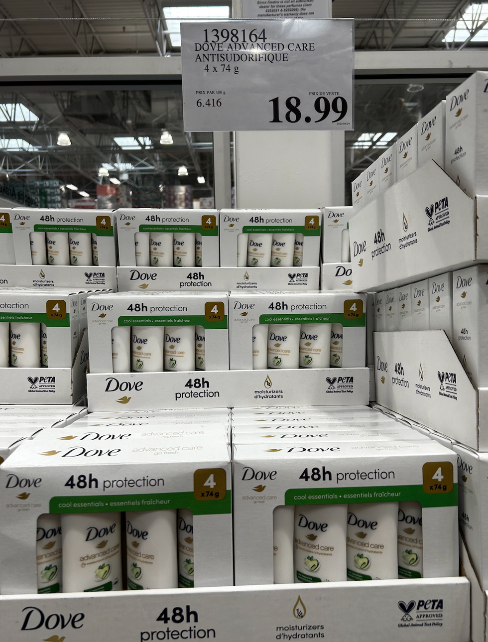 Dove -- Antisudorifique Advanced Care.