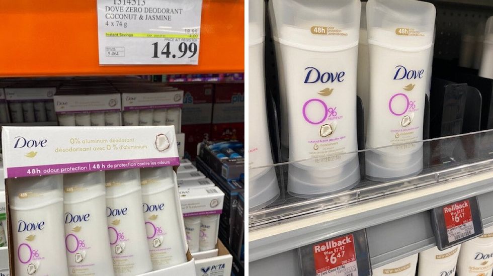 Dove deodorant.