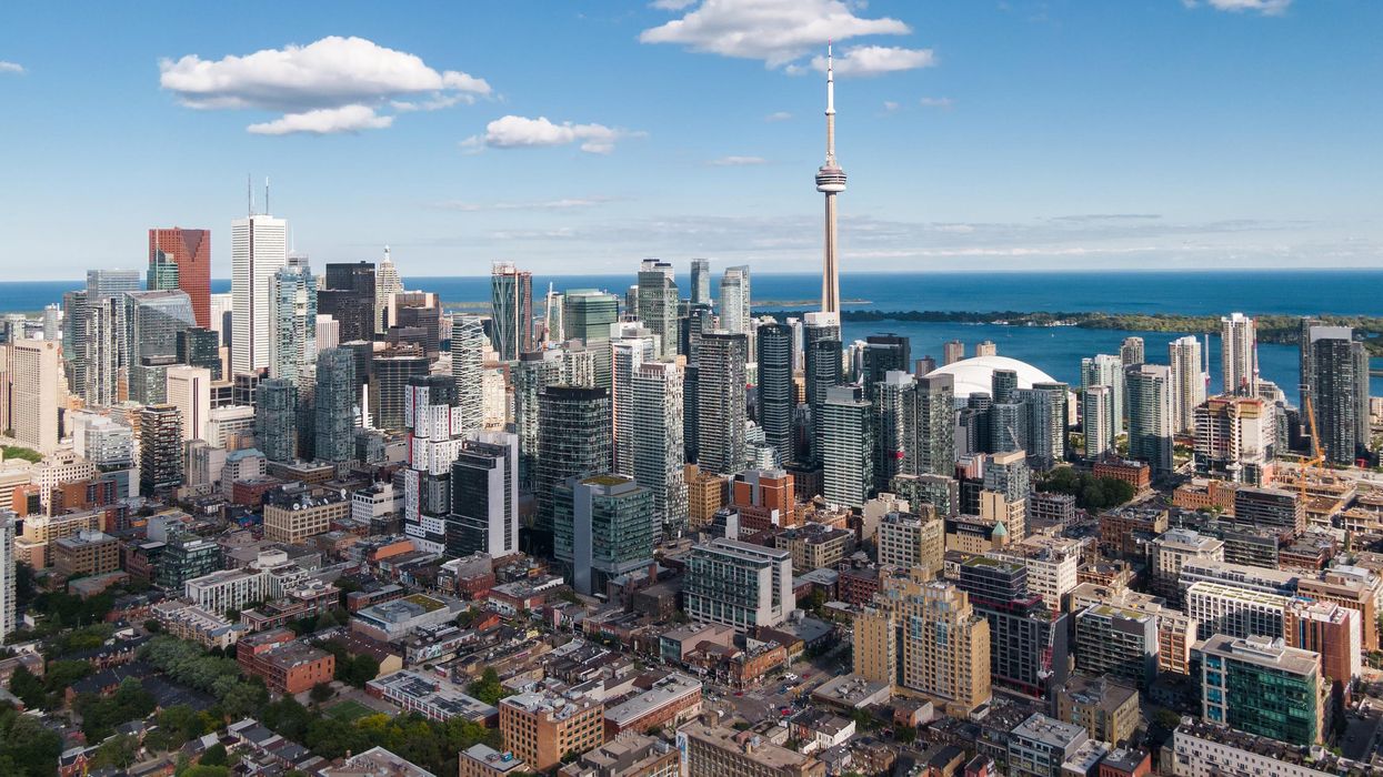 Downtown Toronto skyline.