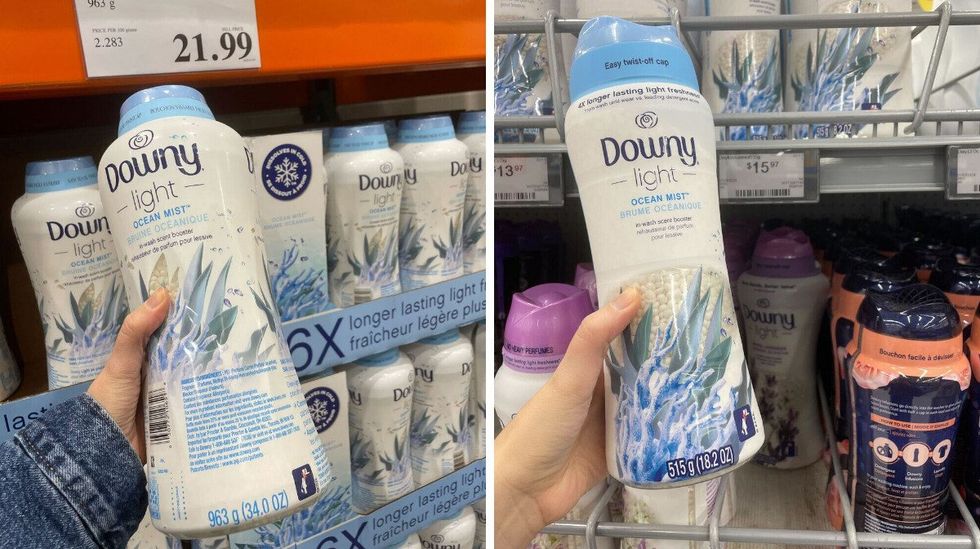 downy scent booster bottles at costco and walmart