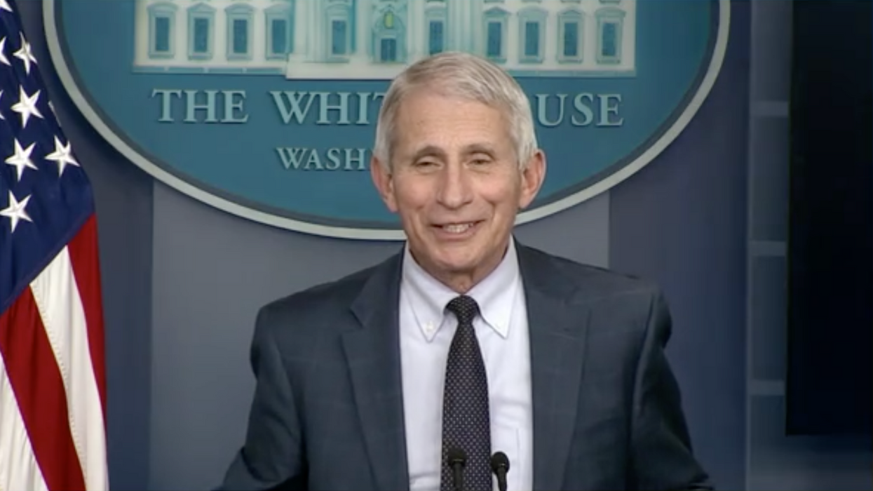 Dr. Fauci during a White House press conference.