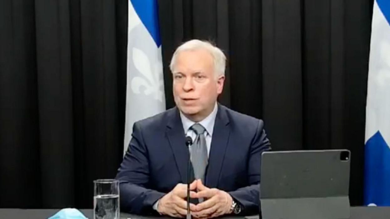 Dr Luc Boileau, directeur national de la santé publique, en conférence de presse.