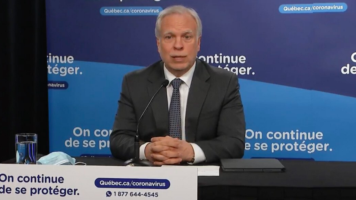 Dr Luc Boileau en conférence de presse.