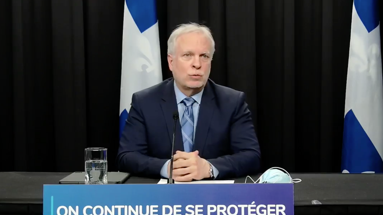 Dr Luc Boileau en point de presse, avril 2022.