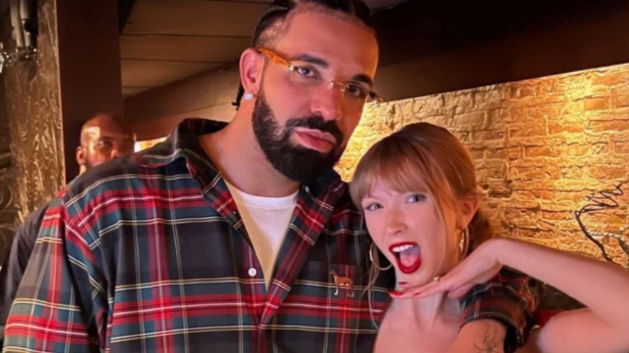 Drake and a Taylor Swift look alike.