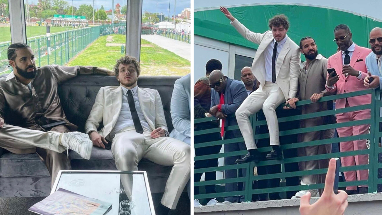 Drake and Jack Harlow at the Kentucky Derby.