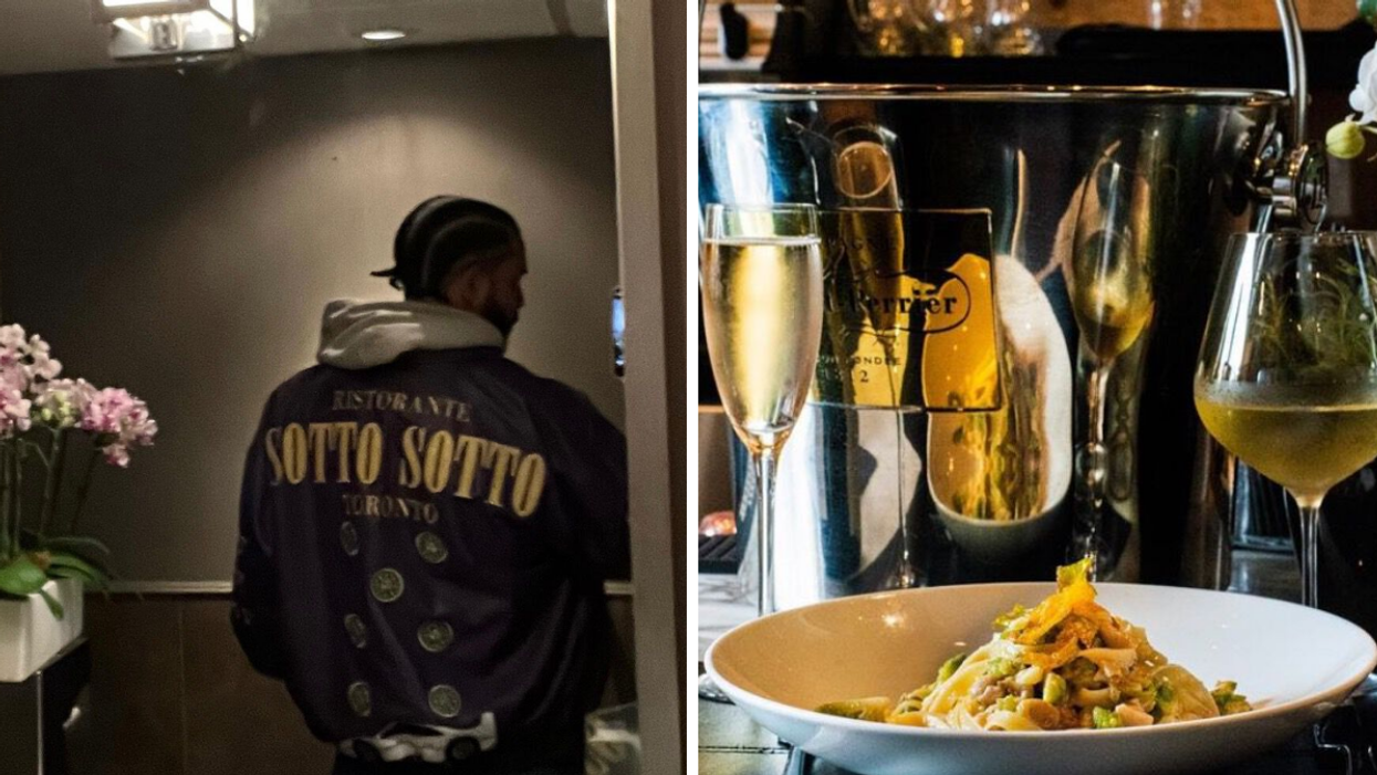 Drake. Right: Food from Sotto Sotto.