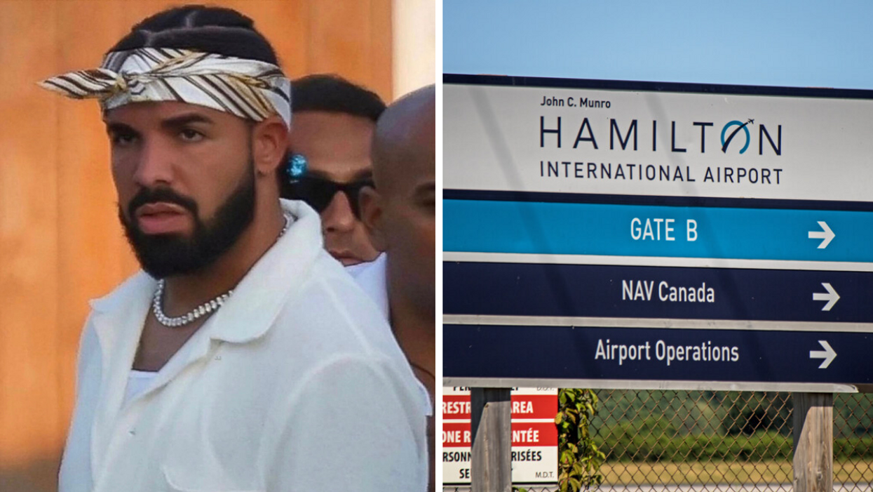 Drake. Right: John C. Munro Hamilton International Airport.