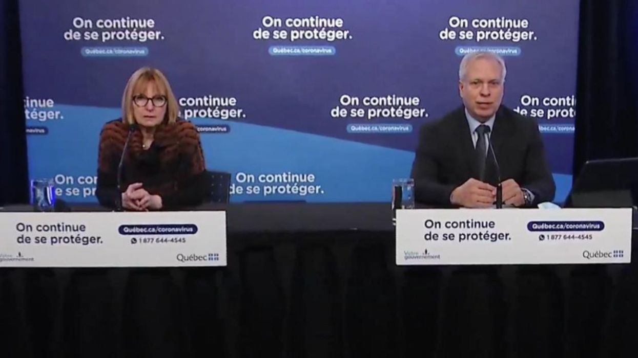Dre Marie-France Raynault et Dr Luc Boileau en point de presse.