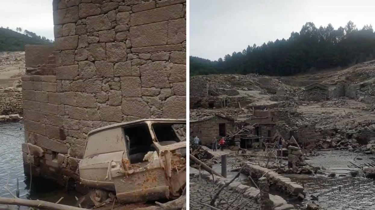 Drought Just Revealed A Drowned 'Ghost Village' In Spain & The TikTok Videos Are Haunting