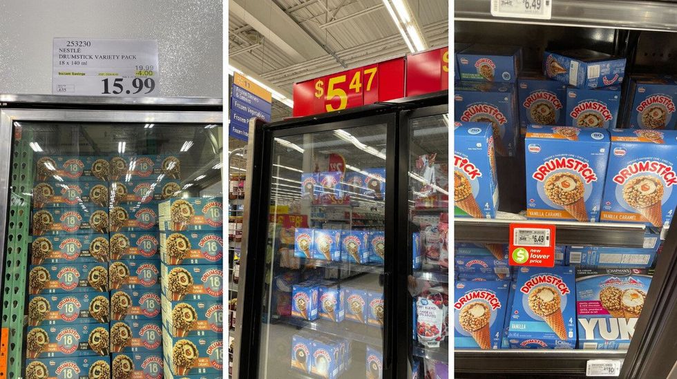drumstick ice cream at costco, walmart and metro