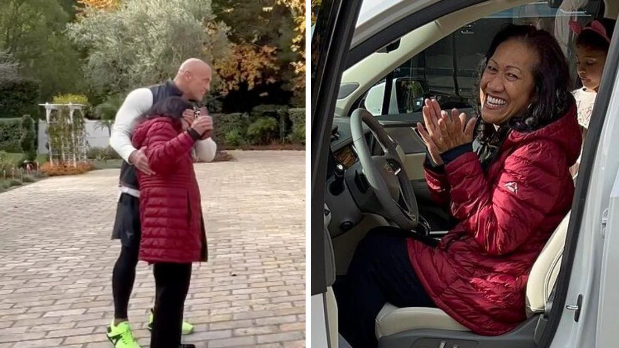 Dwayne Johnson Surprised His Mom With A Car For Christmas & She 'Ugly Cried' With Joy