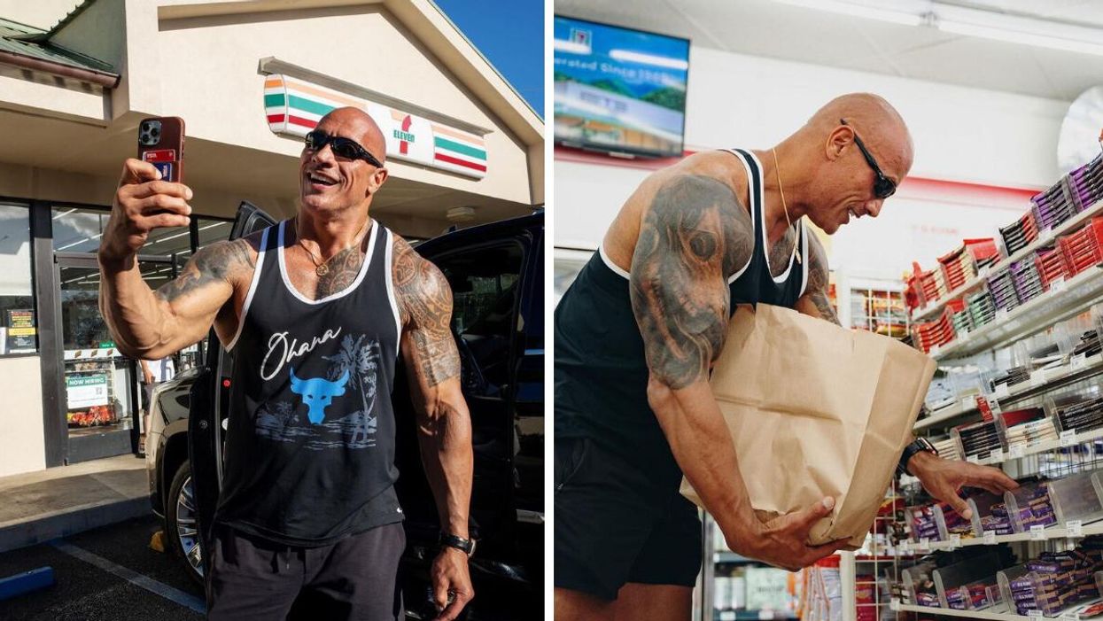 Dwayne "The Rock" Johnson at a 7-Eleven in Hawaii.