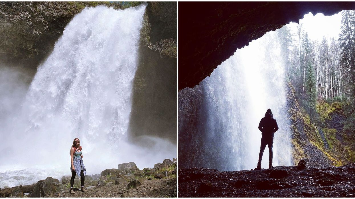 Easy Waterfall Hike In B.C. Takes You Behind A Gigantic 115 Foot Tall Cascade
