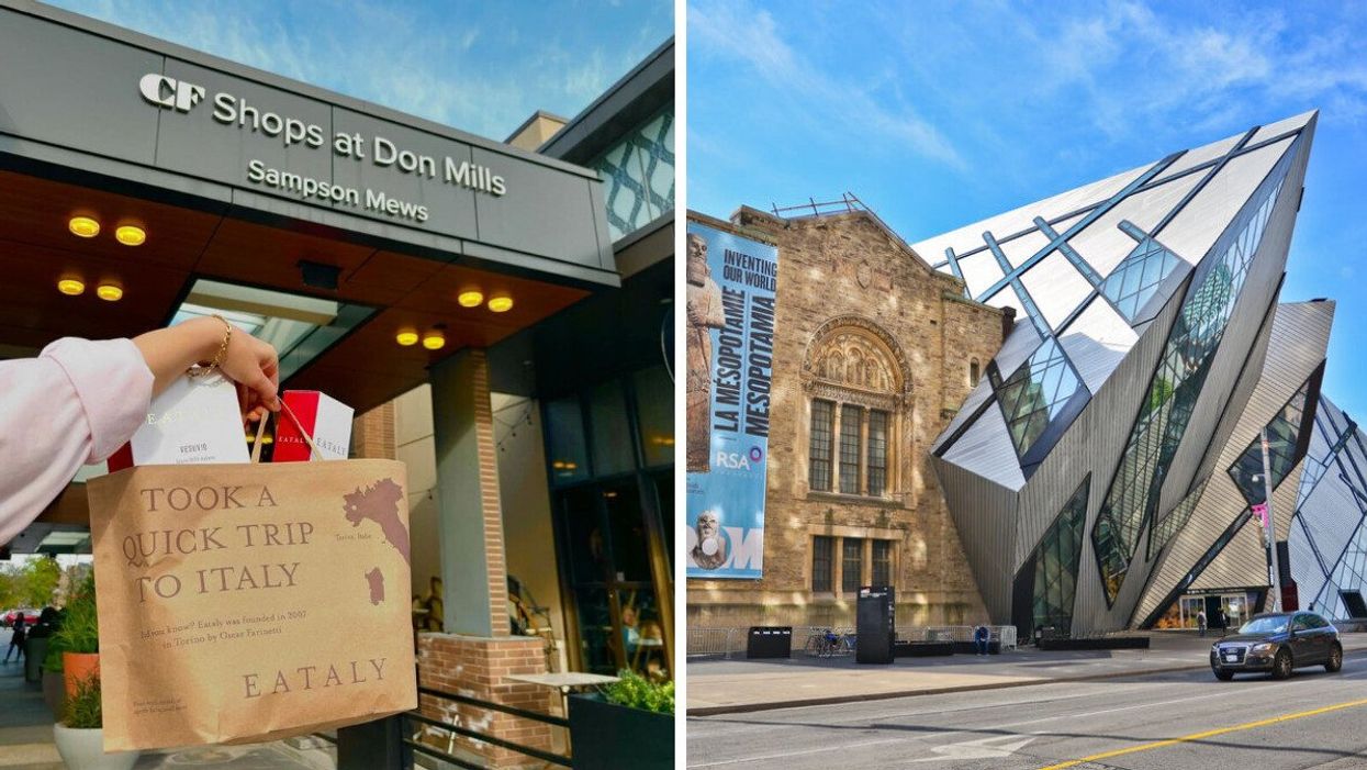 eataly don mills. right: royal ontario museum
