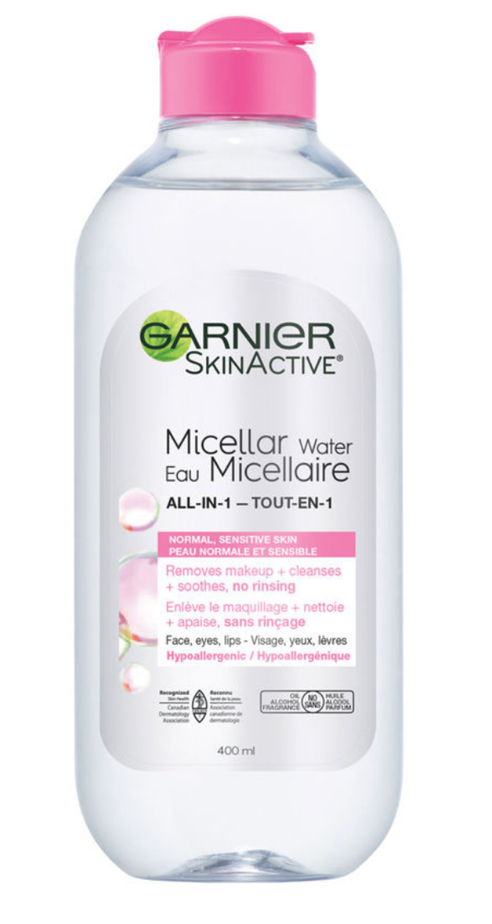 Eau micellaire Garnier.