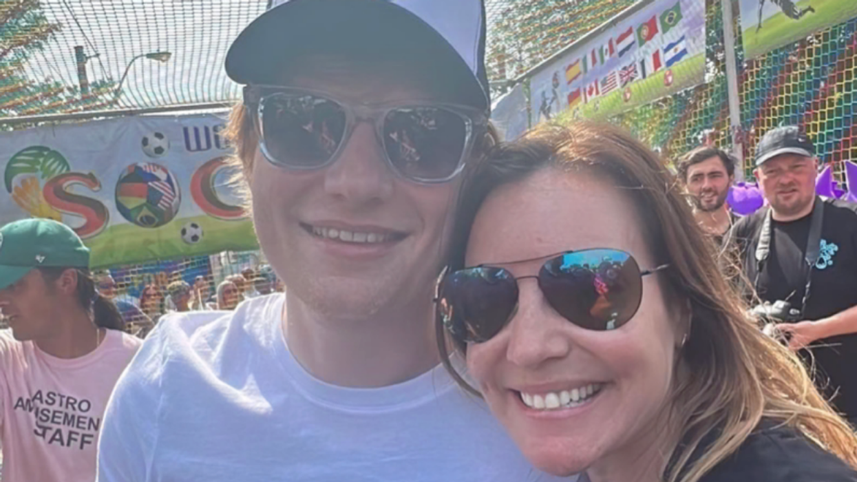 Ed Sheeran with Melanie Marcus at Taste of Little Italy.