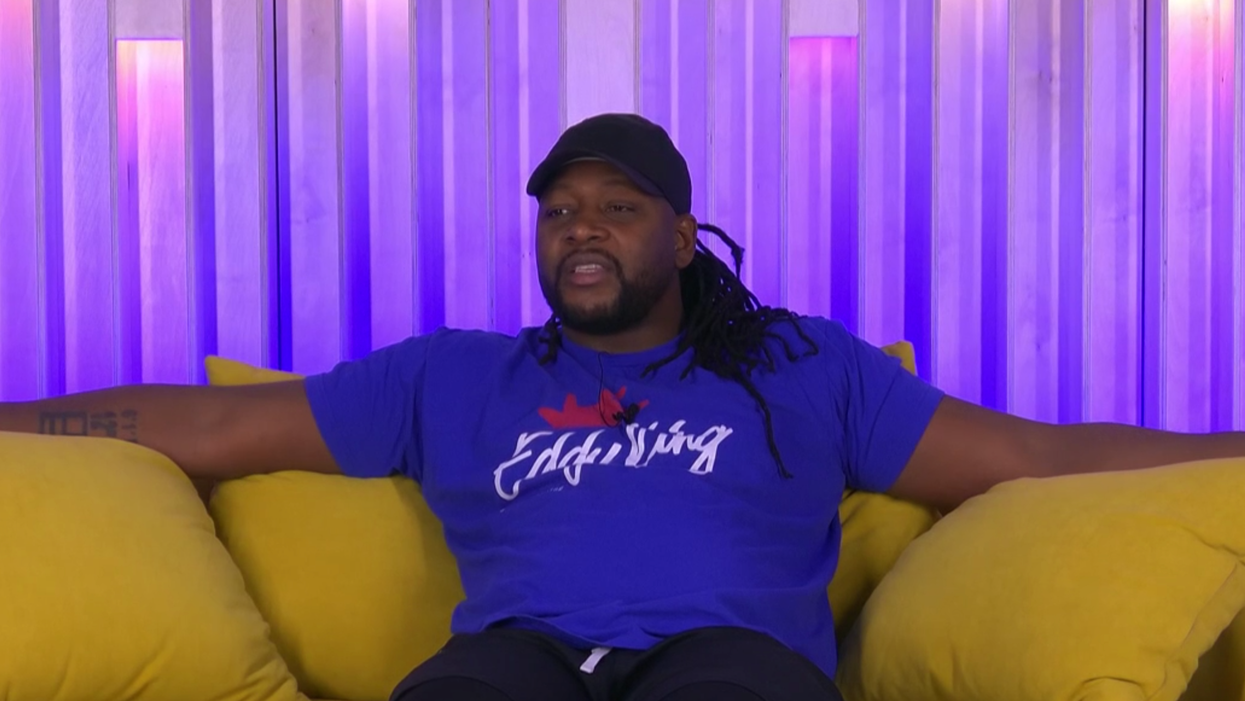 Eddy King dans le confessionnal de Big Brother Célébrités.