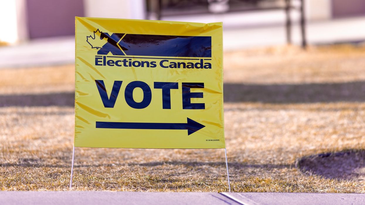 Elections Canada "vote" sign.