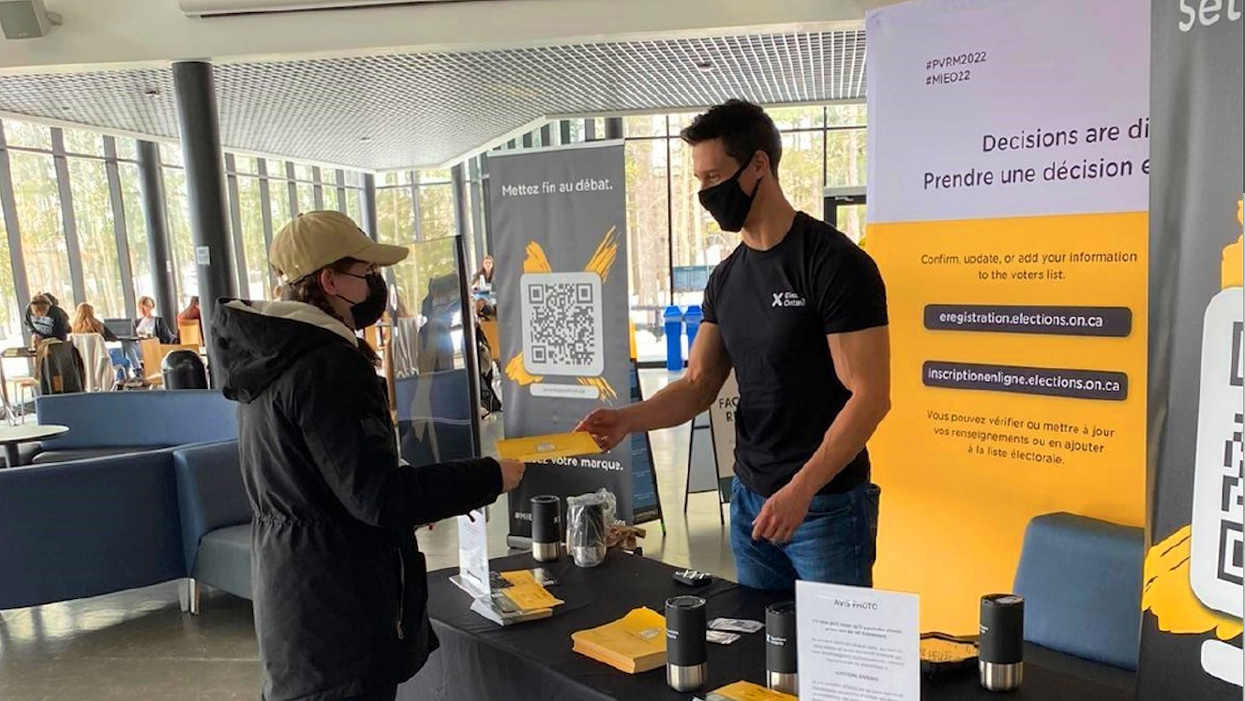 Elections Ontario booth.