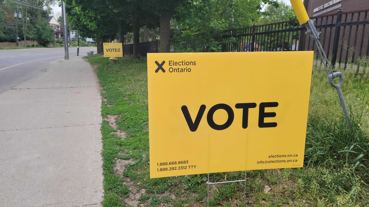 Elections Ontario sign.