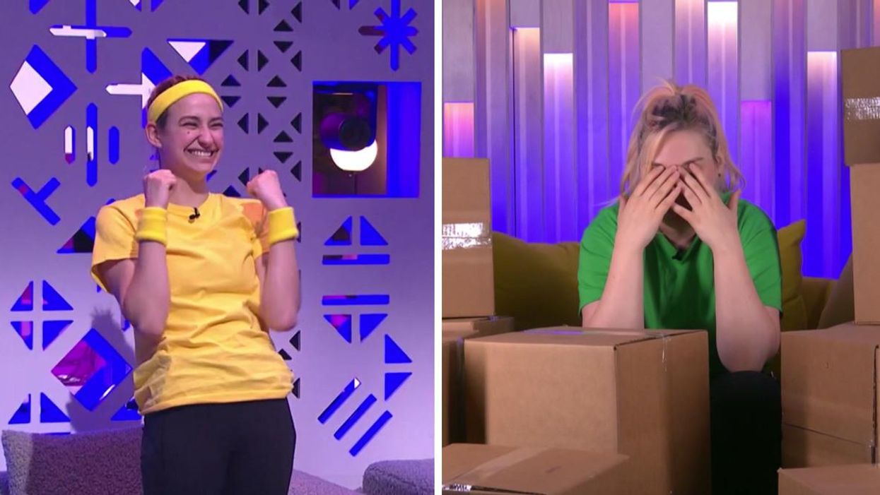 Éléonore Lagacé à Big Brother Célébrités. Droite : Stéphanie Harvey à Big Brother Célébrités.