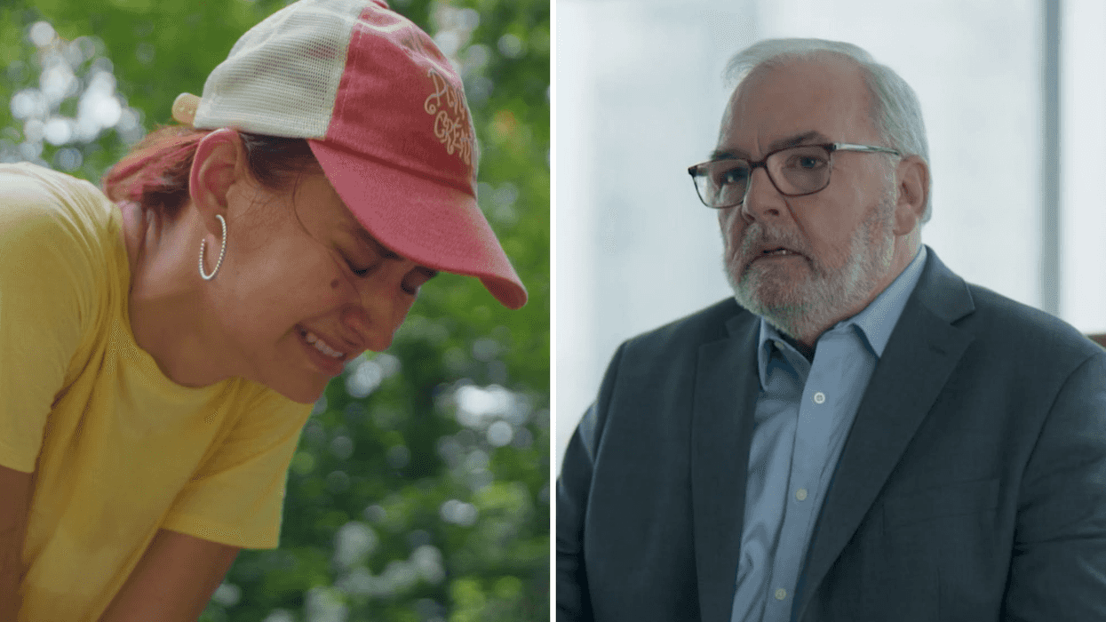 Éléonore Lagacé dans Hors réseau : l'expérience. Droite : Gildor Roy dans l'émission Dumas à Radio-Canada.