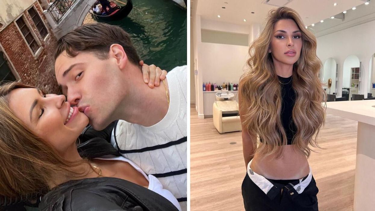 Élisabeth Rioux et son copain. Droite : Élisabeth Rioux.