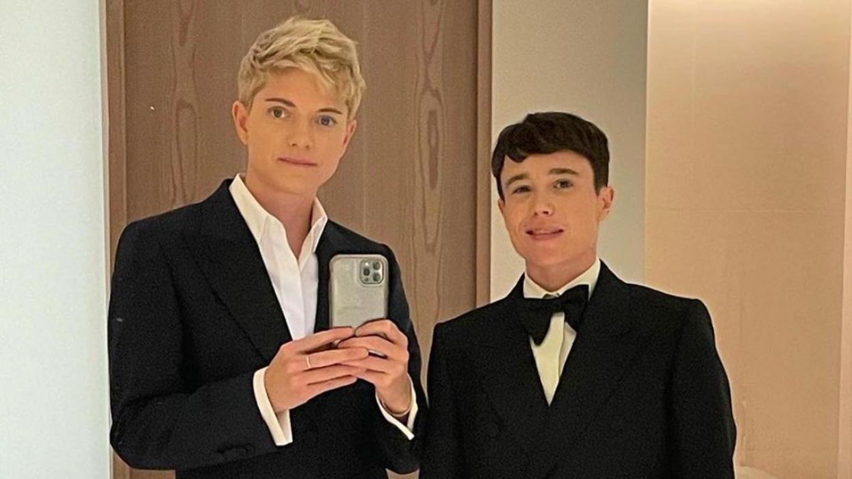 Elliot Page and Mae Martin at the LACMA gala.