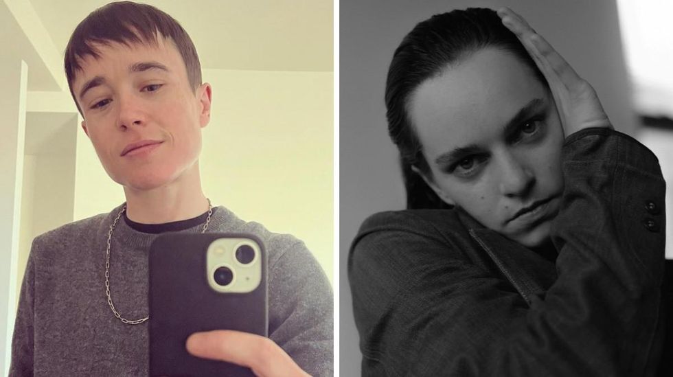 Elliot Page. Right: Emma Portner.