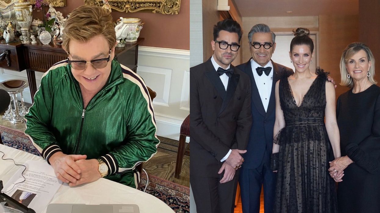 Elton John Is A Huge ‘Schitt’s Creek’ Fan & This Picture Totally Proves It (PHOTO)