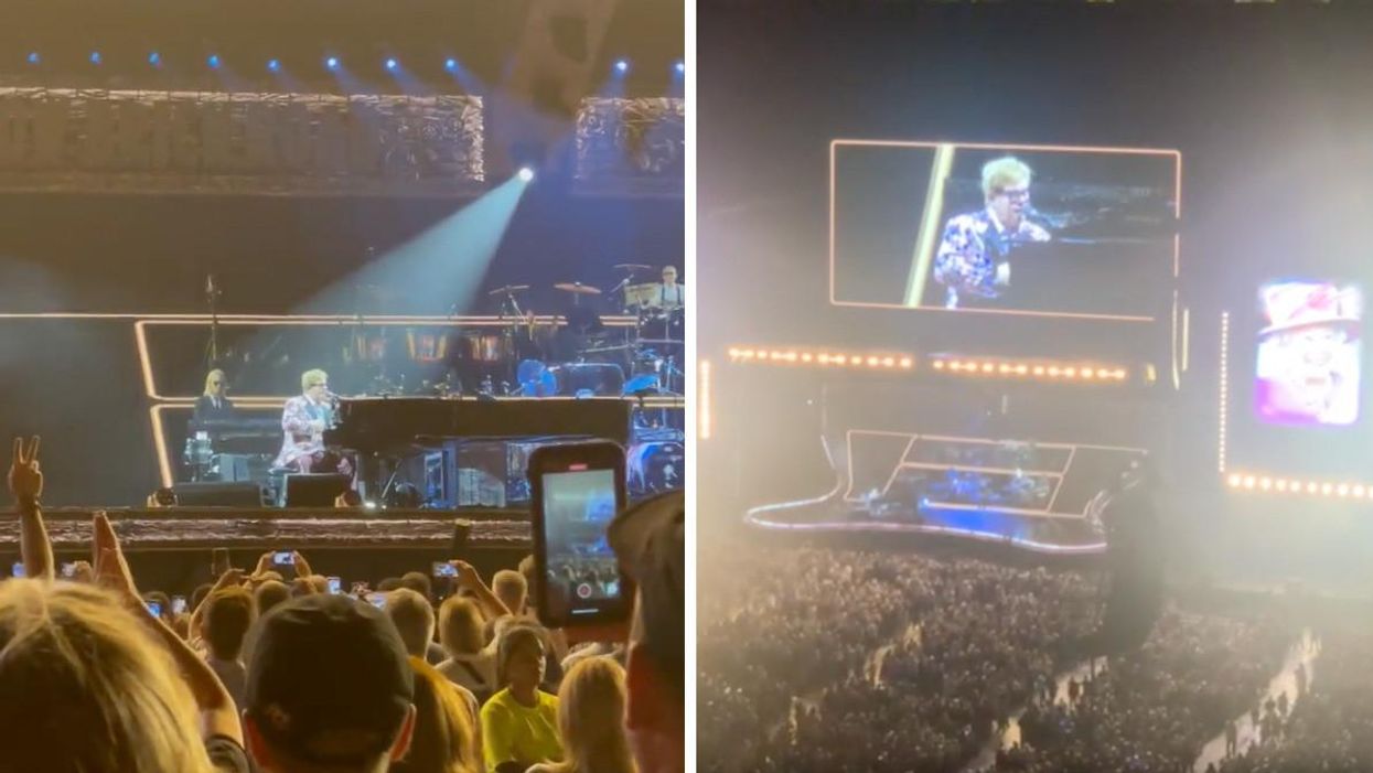 Elton John pays tribute to Queen Elizabeth II in Toronto.