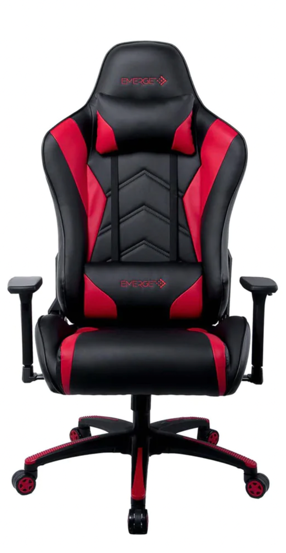 Emerge \u2013 Fauteuil de jeu Vartan en cuir reconstitu\u00e9, rouge