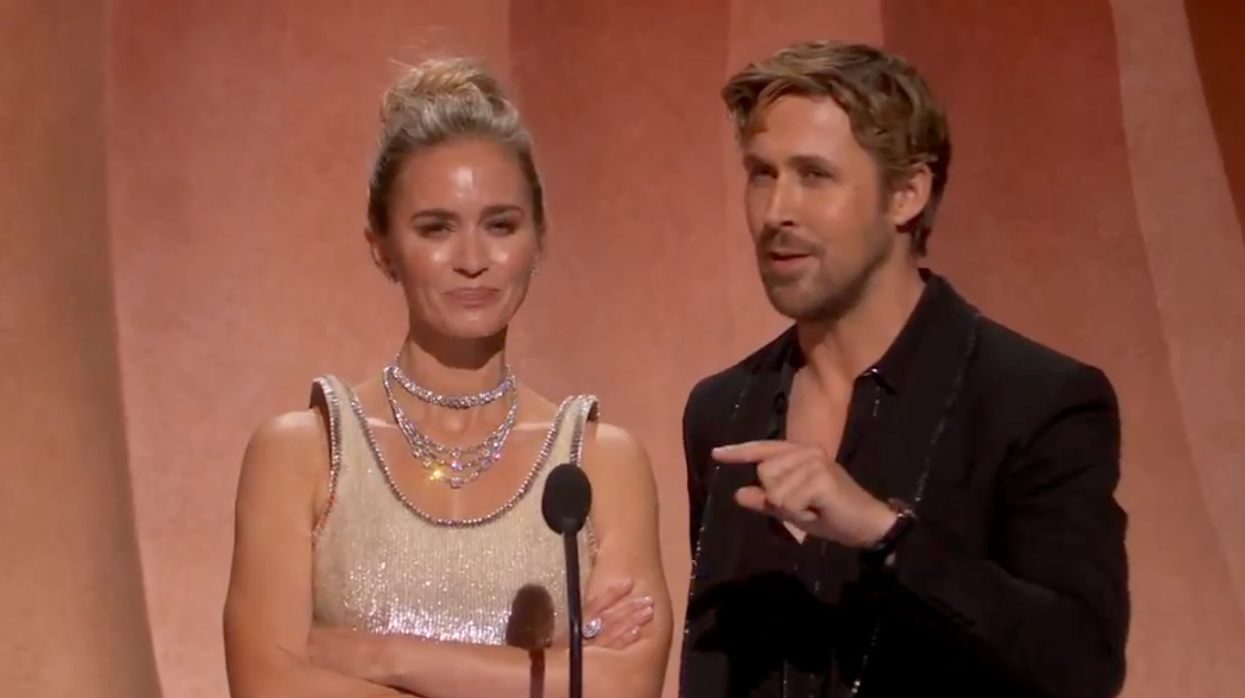Emily Blunt and Ryan Gosling at the 2024 Oscars.