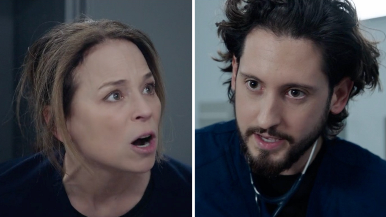 Emmanuelle St- Cyr (Suzanne Clément). À droite : Jacob Faubert (Lou-Pascal Tremblay).
