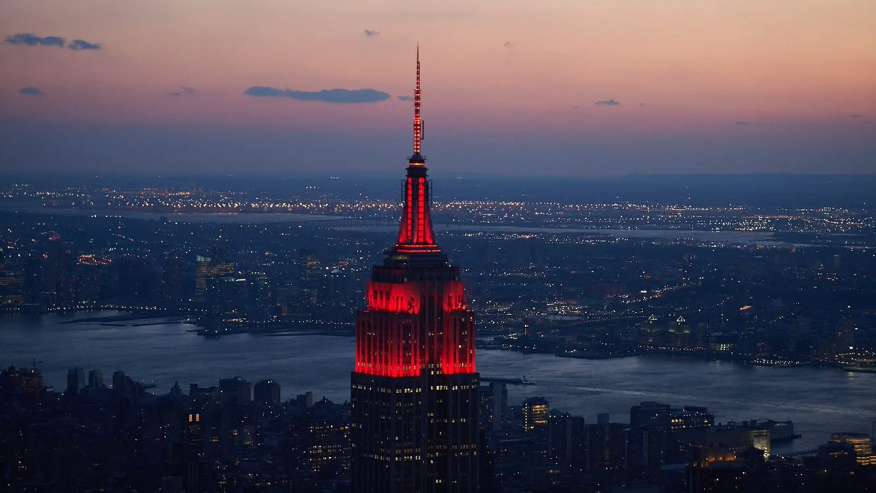 Empire State Building Lights New York City Manhattan