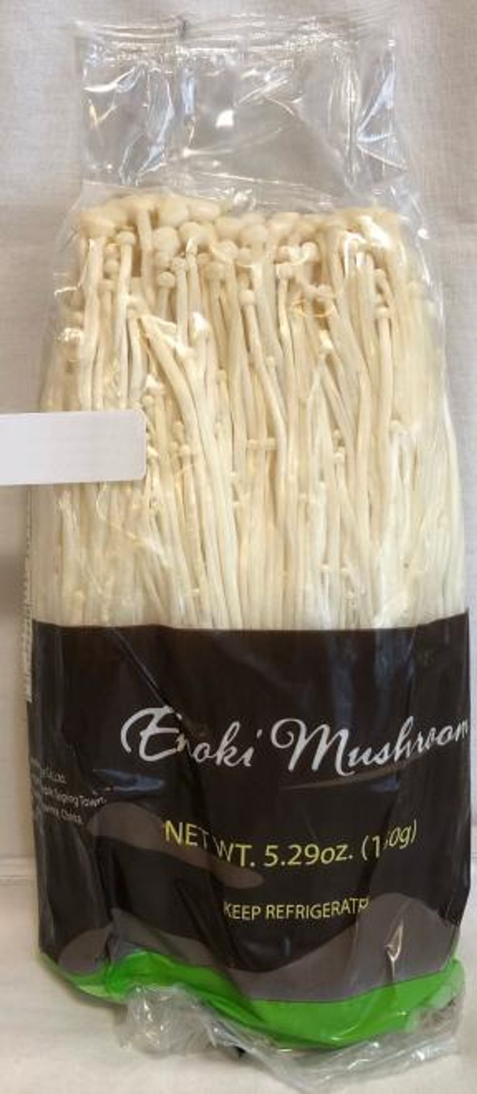 Enoki mushrooms.