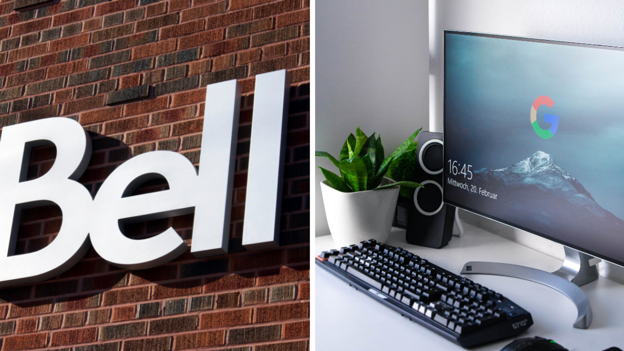 Enseigne de Bell. Droite : Ordinateur.