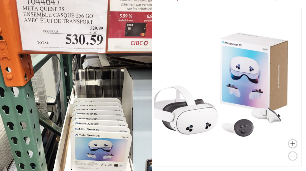 Ensemble avec casque Meta Quest 3S.