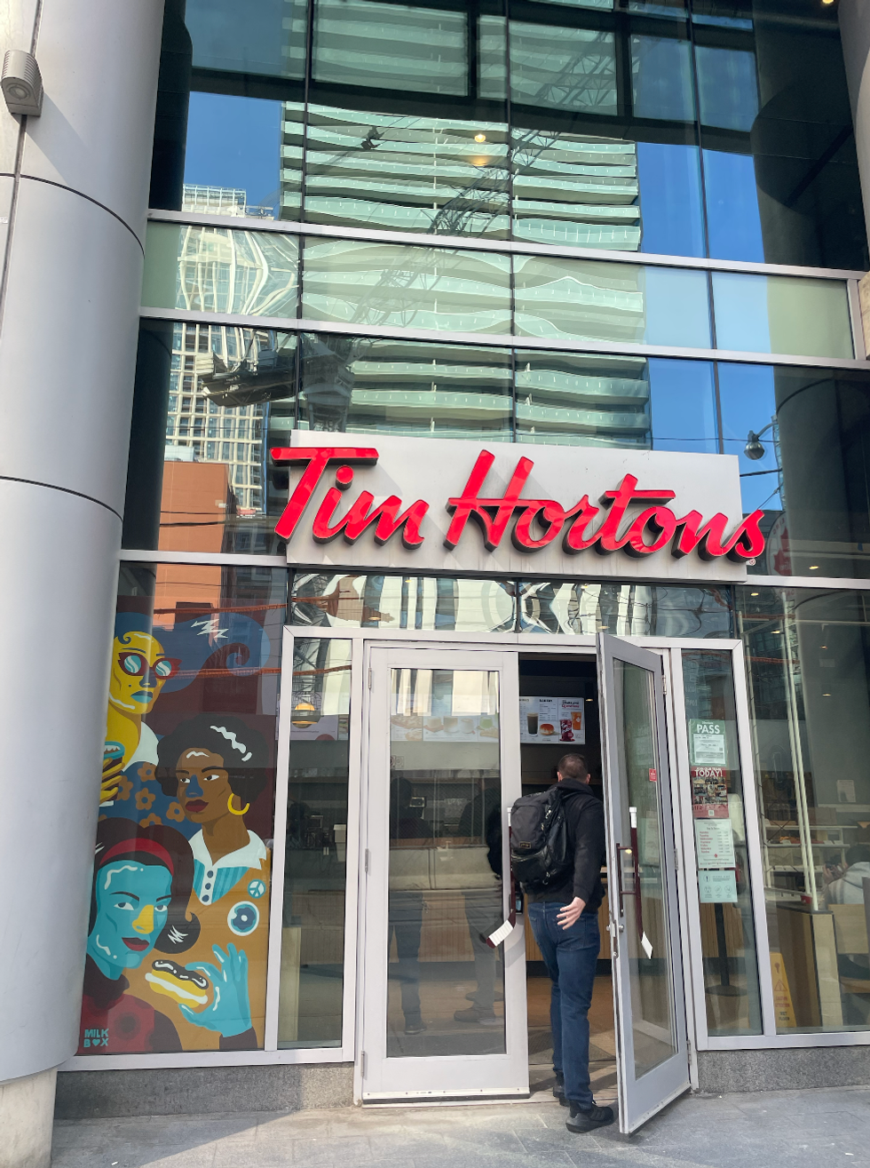 Entrance of Tim Hortons Canada.