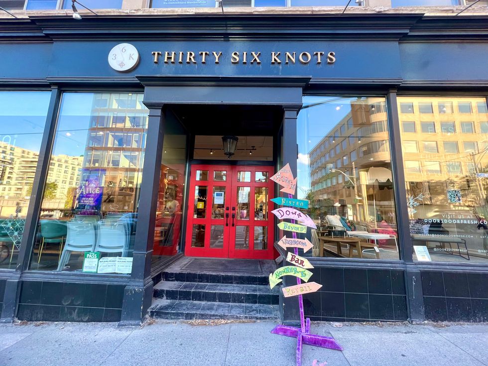 Entrance to The Alice experience in Toronto, Ontario.