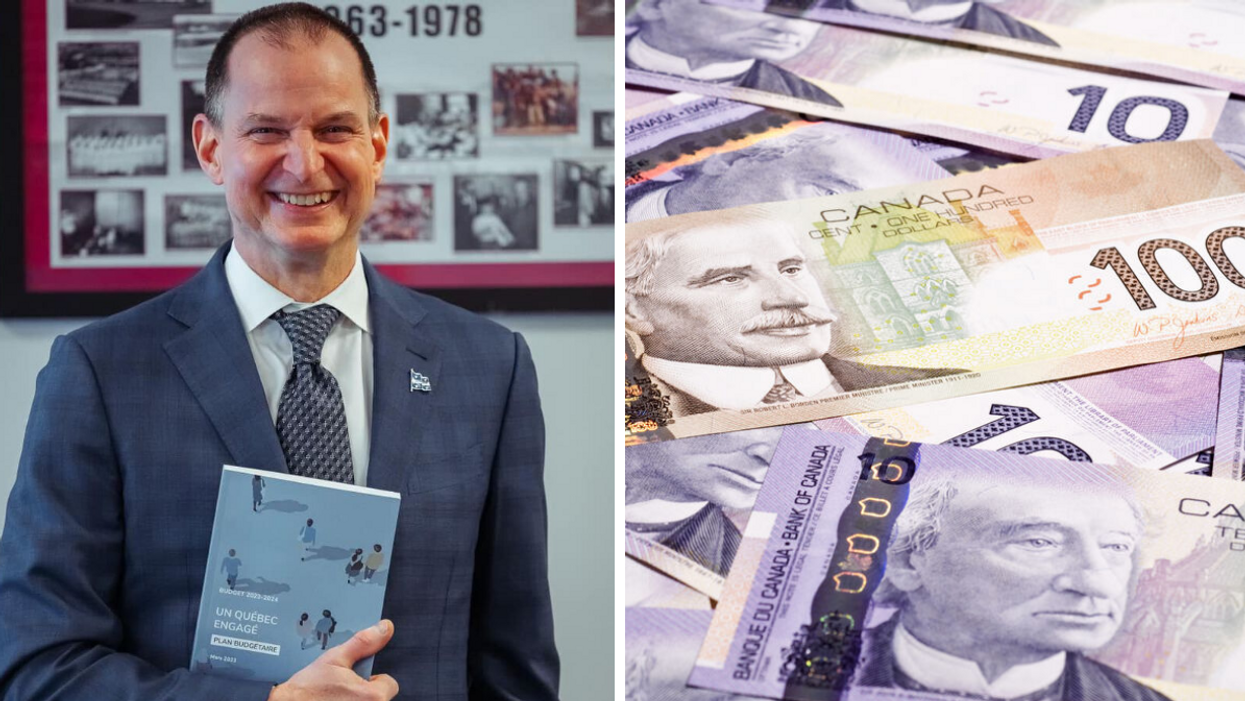 Eric Girard. Droite : Argent canadien.